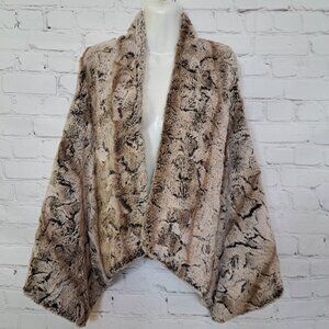 The Limited Asymmetrical Open Faux Fur Vest Size Small